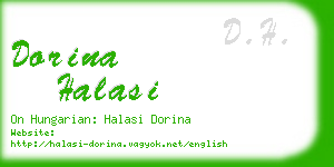 dorina halasi business card